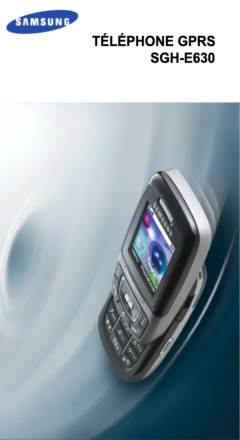 Page 1 de la notice Manuel utilisateur Samsung SGH-E630