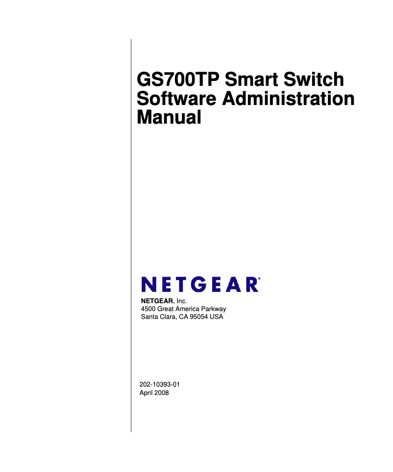 Page n°1 - Manuel utilisateur Netgear GS748TP