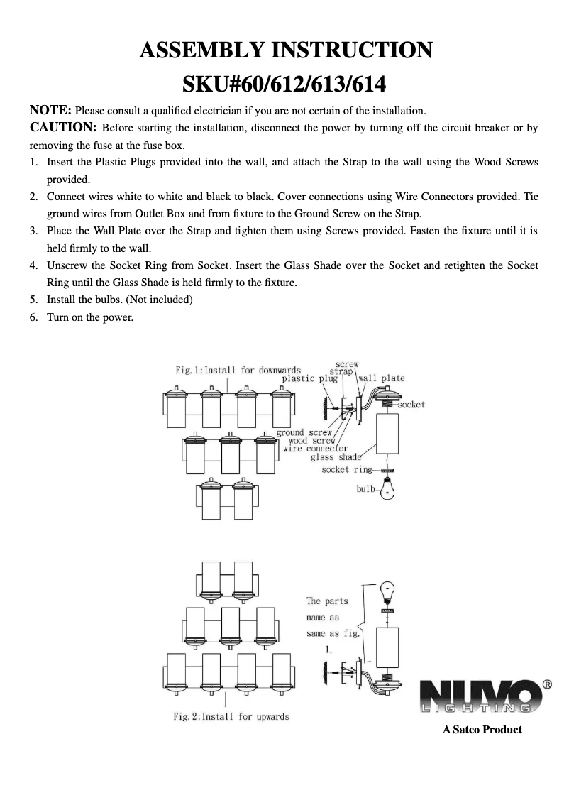 Page 1 de la notice Manuel utilisateur NUVO Polaris 60/612