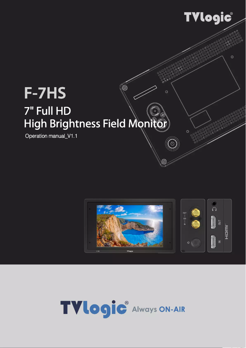 Image de la première page du manuel de l'appareil F-7HS