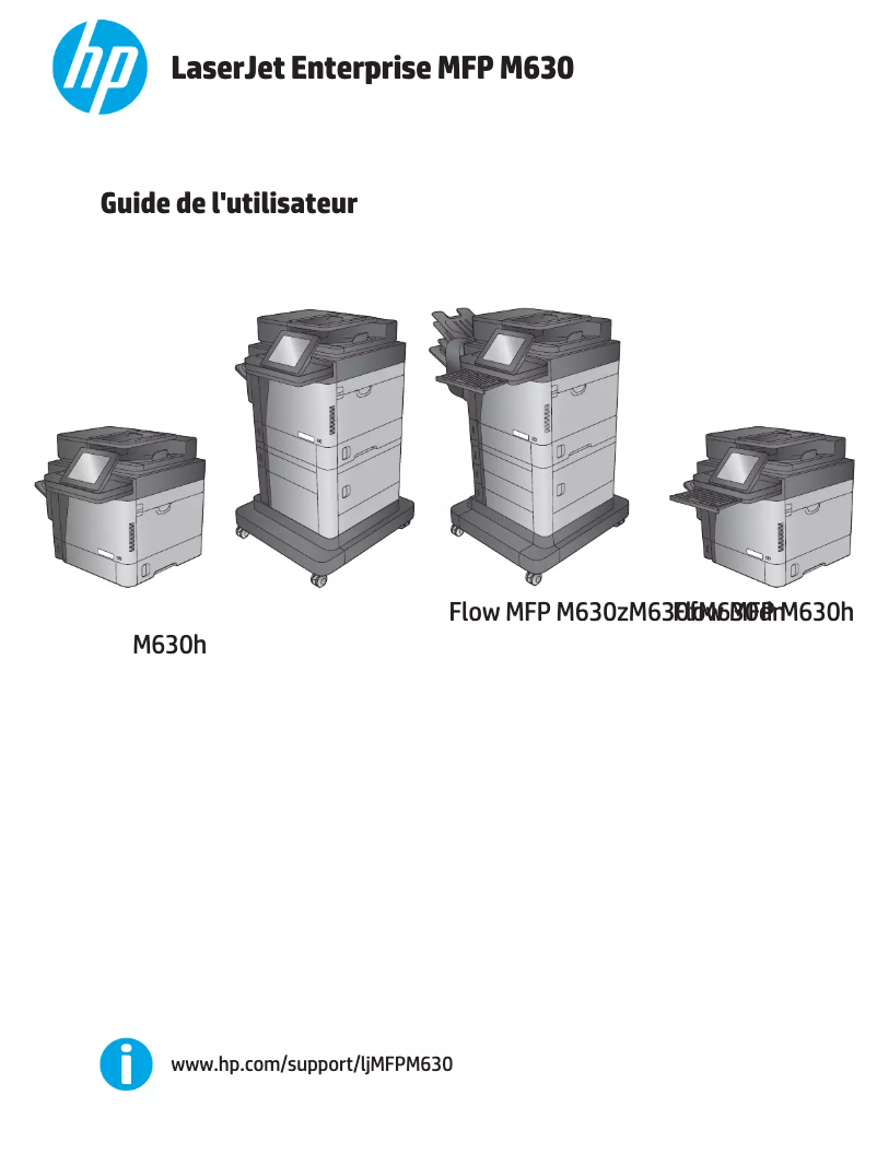 Image de la première page du manuel de l'appareil LaserJet Enterprise MFP M630