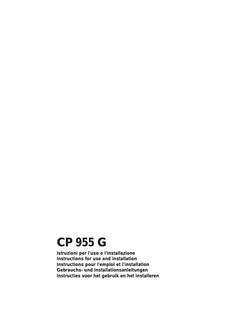 Image de la première page du manuel de l'appareil CP 955G