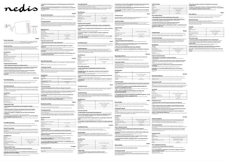 Page 1 de la notice Manuel utilisateur Nedis WCHAU1000AWH