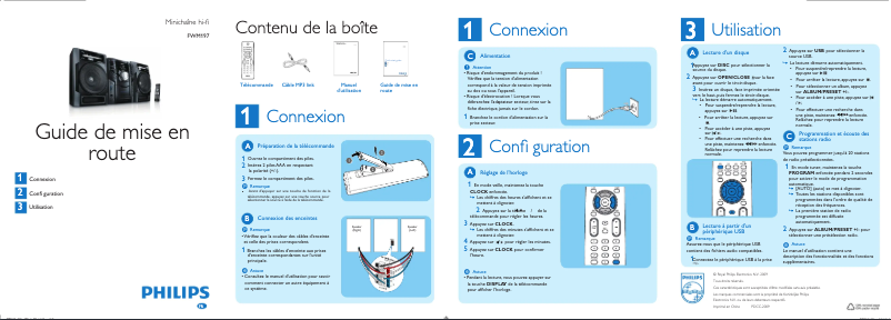Página 1 del manual Guía de inicio rápido Philips FWM197