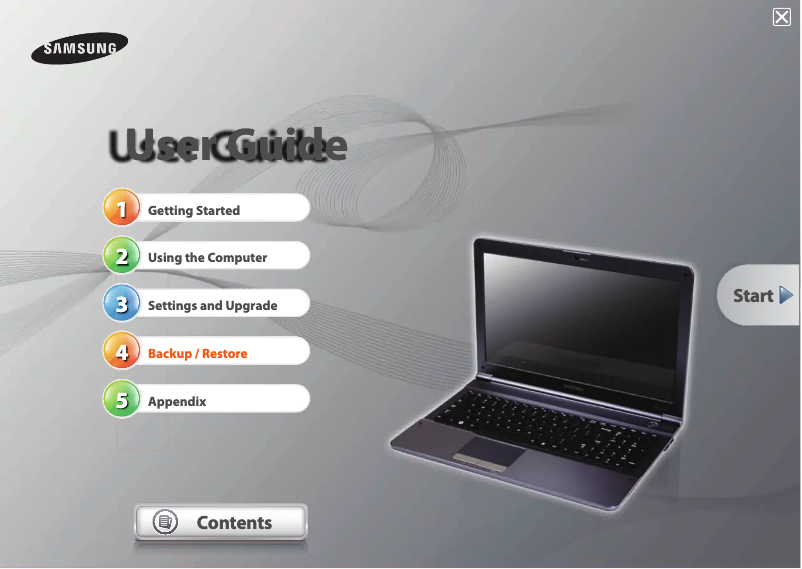 Page 1 de la notice Manuel utilisateur Samsung NP-RC520H