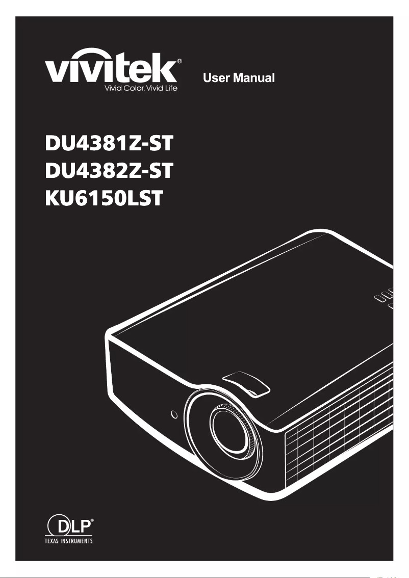 Page 1 de la notice Manuel utilisateur Vivitek DU4381Z-ST
