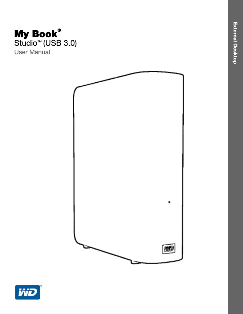 Page n°1 - Manuel utilisateur Western Digital My Book Studio WDBCPZ0030HAL