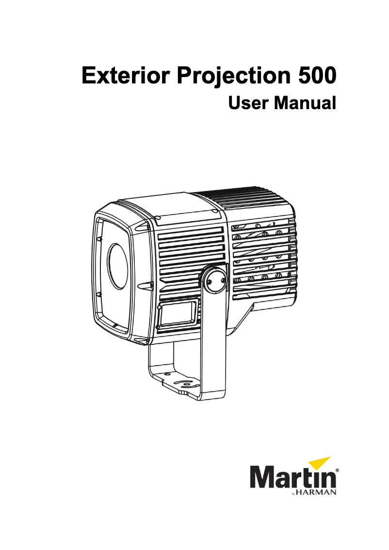 Page n°1 - Manuel utilisateur Martin Exterior Projection 500