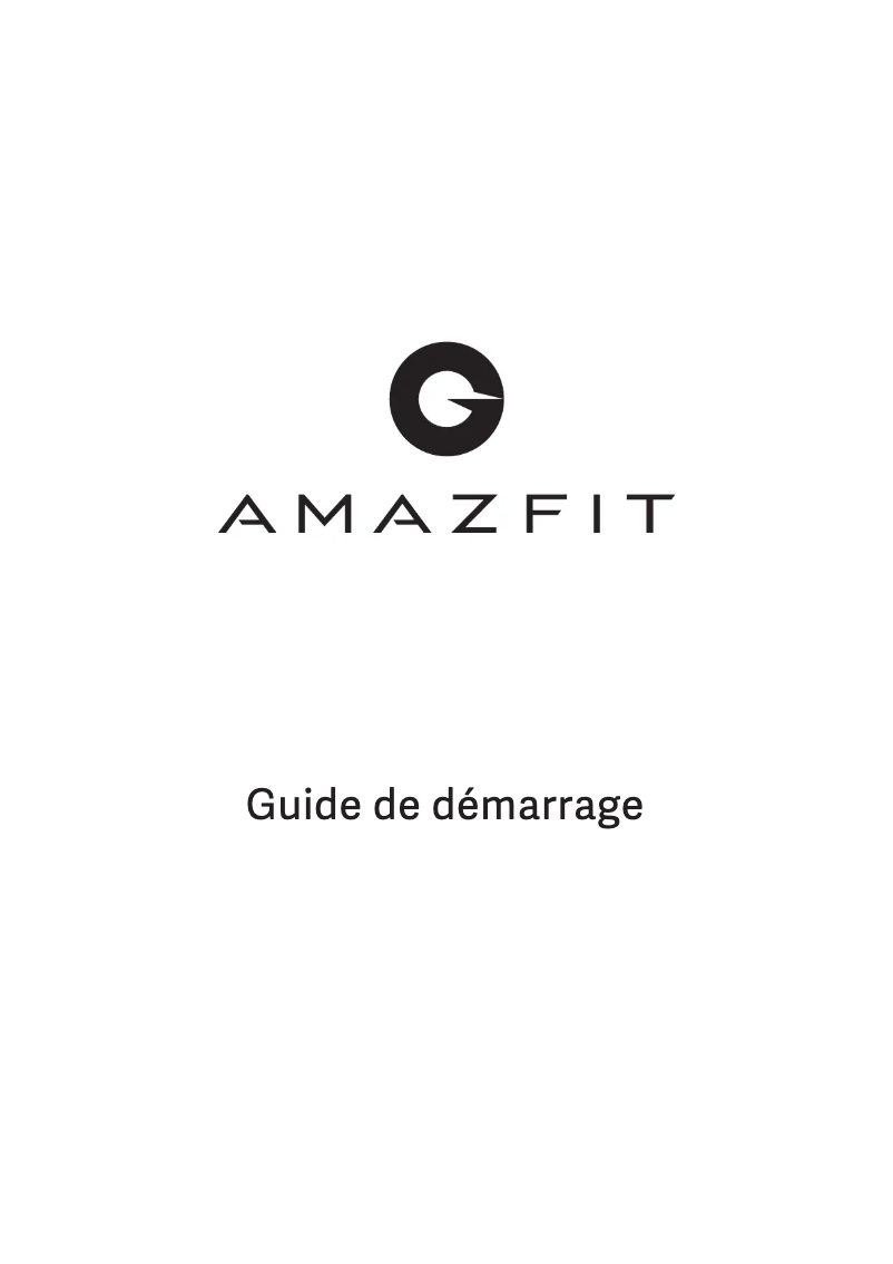 Image de la première page du manuel de l'appareil Mi Amazfit Pace