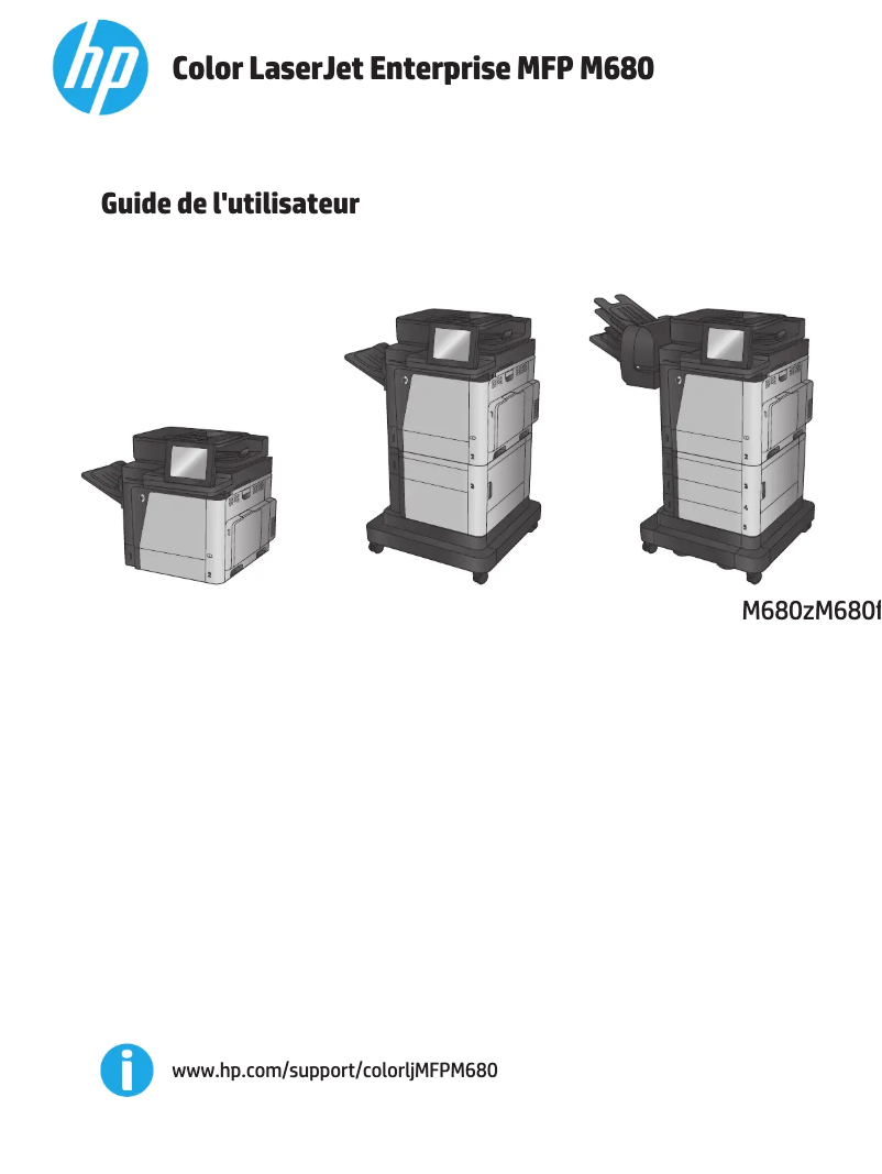 Page 1 de la notice Manuel utilisateur HP Color LaserJet M680