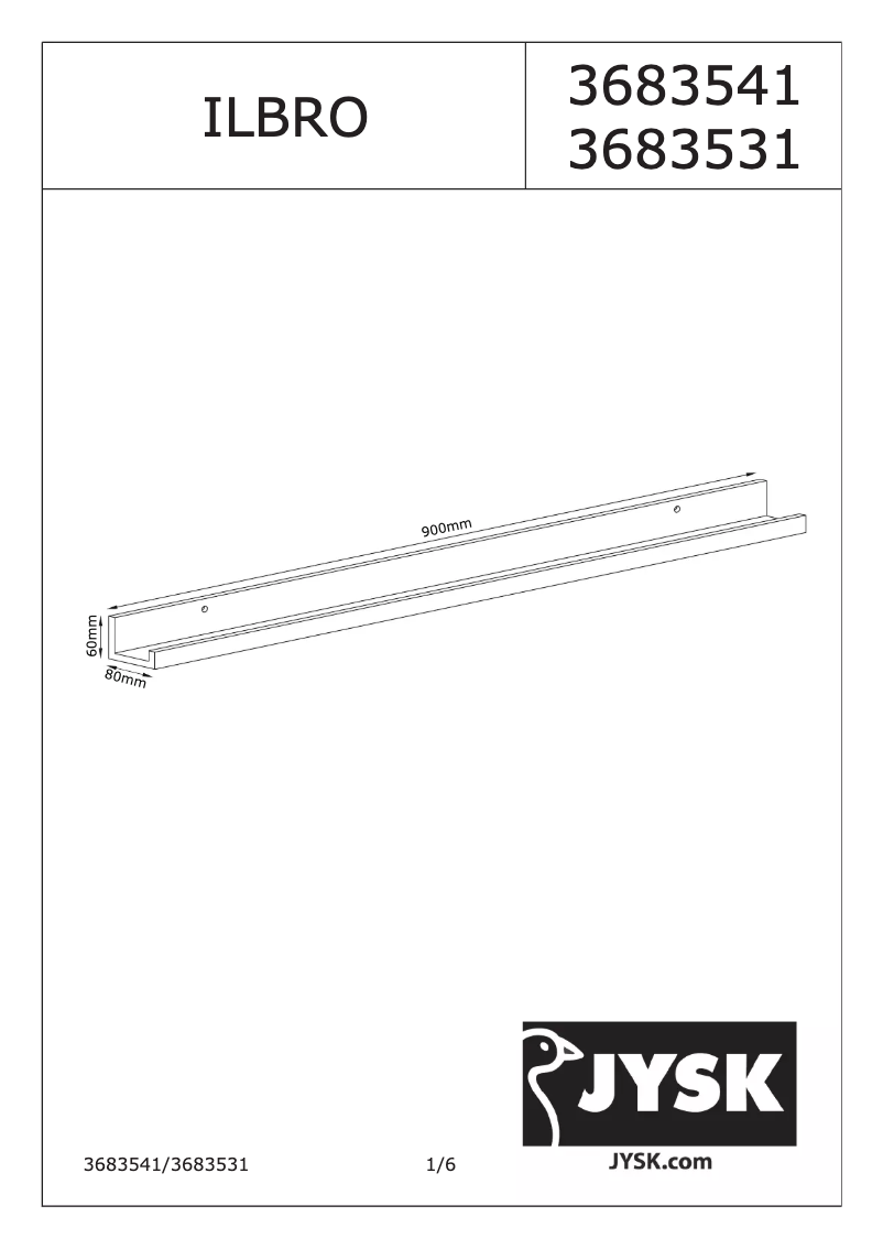 Page n°1 - Manuel utilisateur JYSK Ilbro (90x6x8)