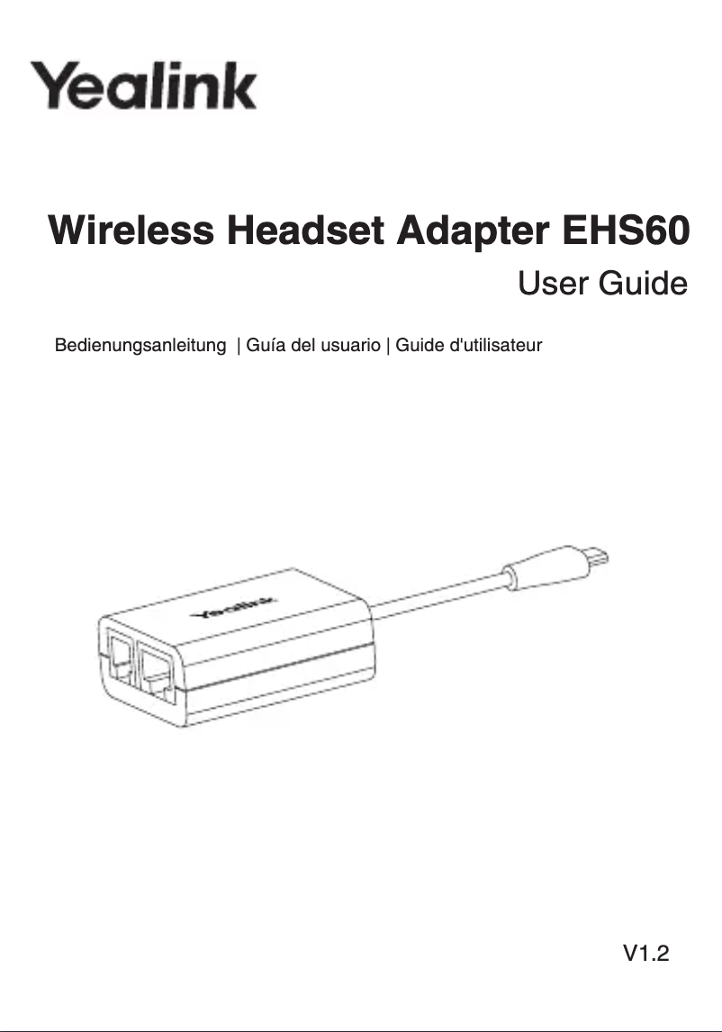 Image de la première page du manuel de l'appareil EHS60