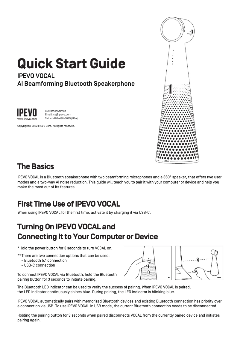 Page n°1 - Manuel utilisateur Ipevo Ipevo Vocal