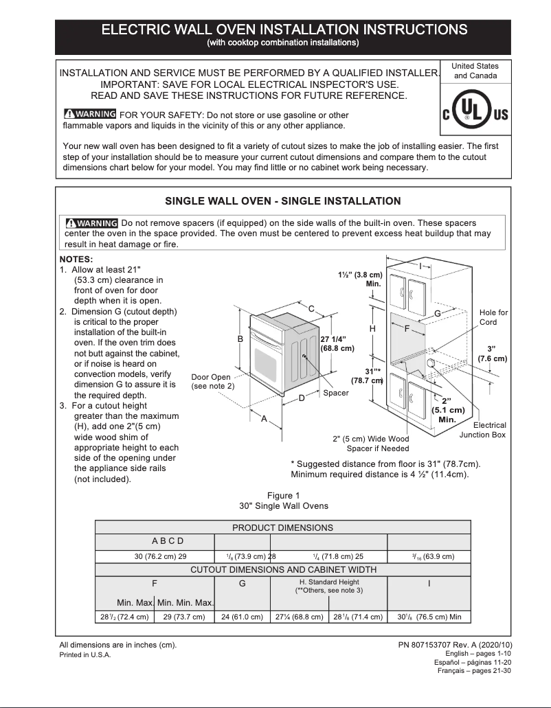 Page 1 de la notice Guide d'installation Electrolux ECWS3012AS
