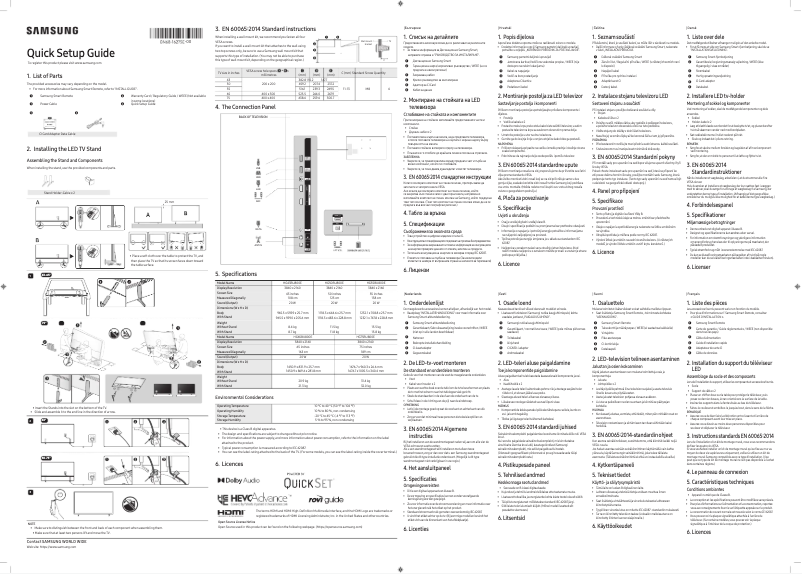 Image de la première page du manuel de l'appareil HG65BU800EU
