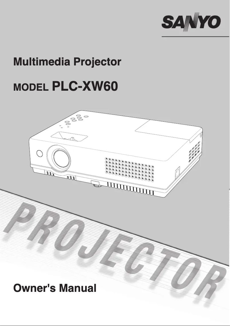Page n°1 - Manuel utilisateur Sanyo PLC-XW60