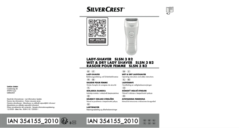 Page n°1 - Manuel utilisateur SilverCrest SLSN 3 B2
