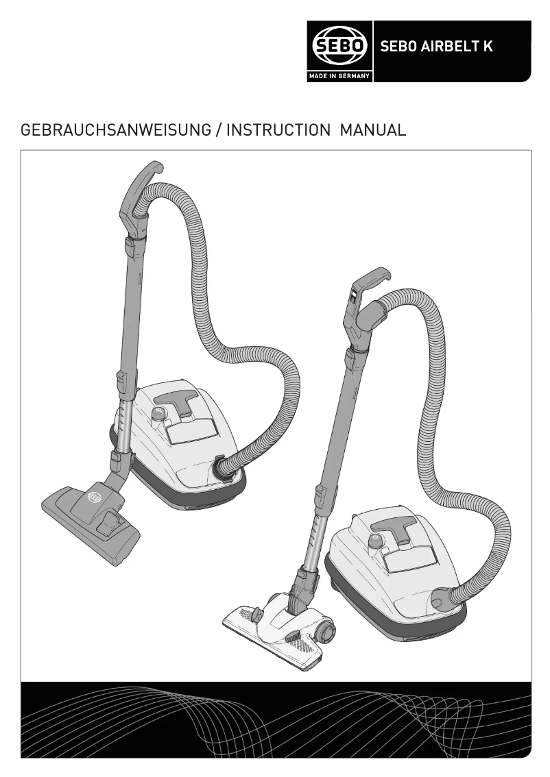 Page n°1 - Manuel utilisateur Sebo Airbelt K1 Lemon