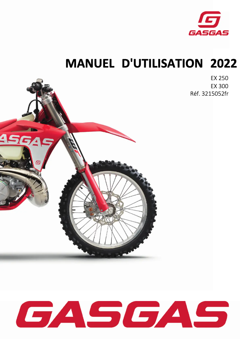 Image de la première page du manuel de l'appareil EX 300 (2022)