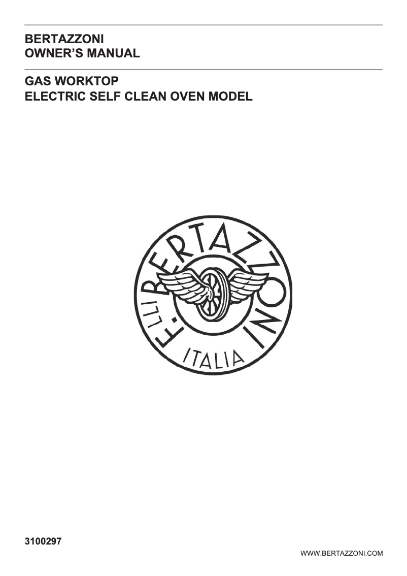 Page 1 de la notice Manuel utilisateur Bertazzoni HERT366DFSNET