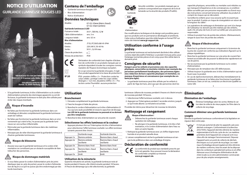 Page 1 de la notice Manuel utilisateur PANA GT-CLC-03am