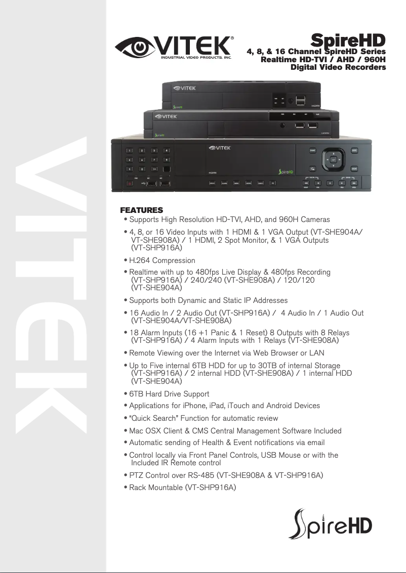 Image de la première page du manuel de l'appareil VT-SHP916A