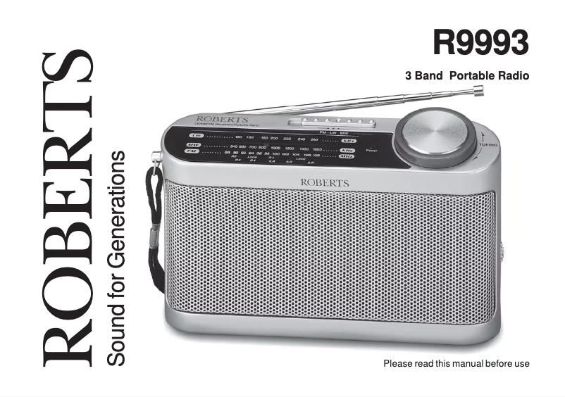 Page 1 de la notice Manuel utilisateur Roberts Classic 993