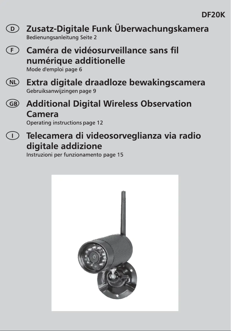 Image de la première page du manuel de l'appareil DF20K