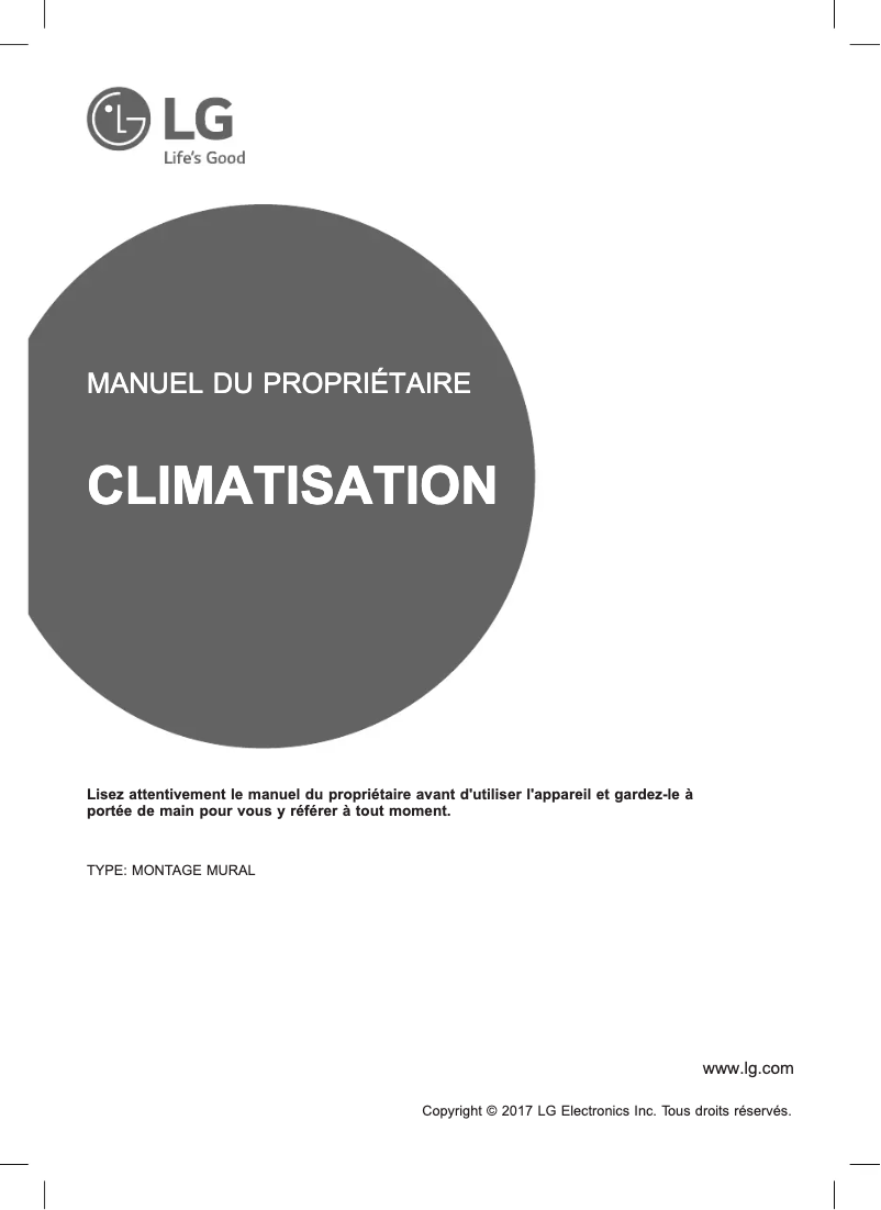 Page 1 de la notice Manuel utilisateur LG G12WL