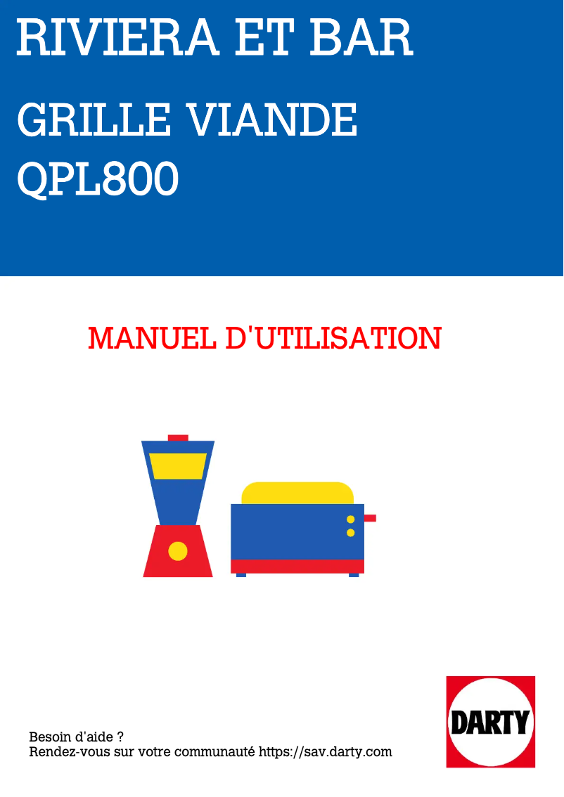 Image de la première page du manuel de l'appareil QPL800
