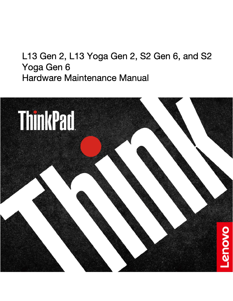 Page 1 de la notice Manuel utilisateur Lenovo ThinkPad L13 G2