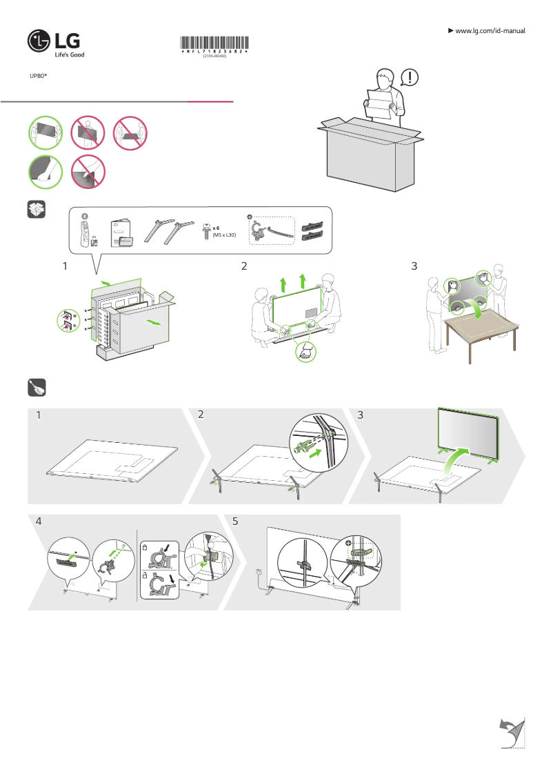 Page n°1 - Manuel utilisateur LG 86UP801C0ZA