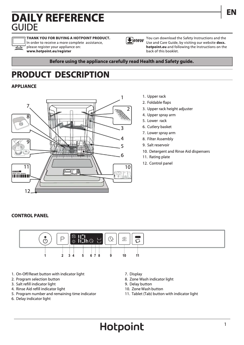 Page n°1 - Manuel utilisateur Hotpoint HEIC 3C26 C UK