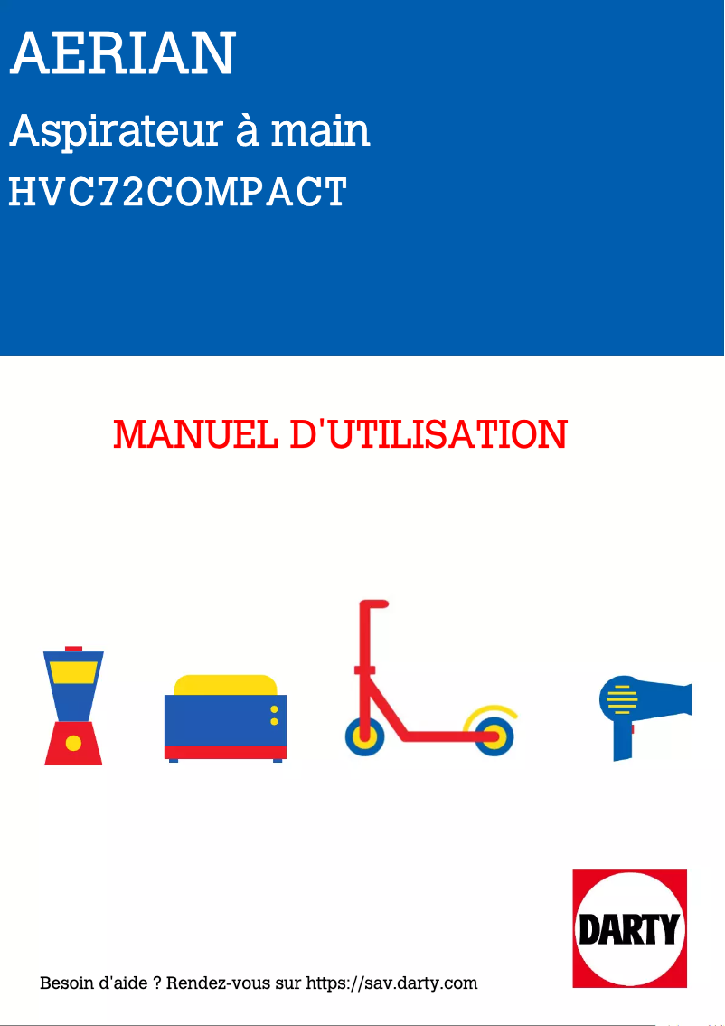Page 1 de la notice Manuel utilisateur Aerian HVC72COMPACT