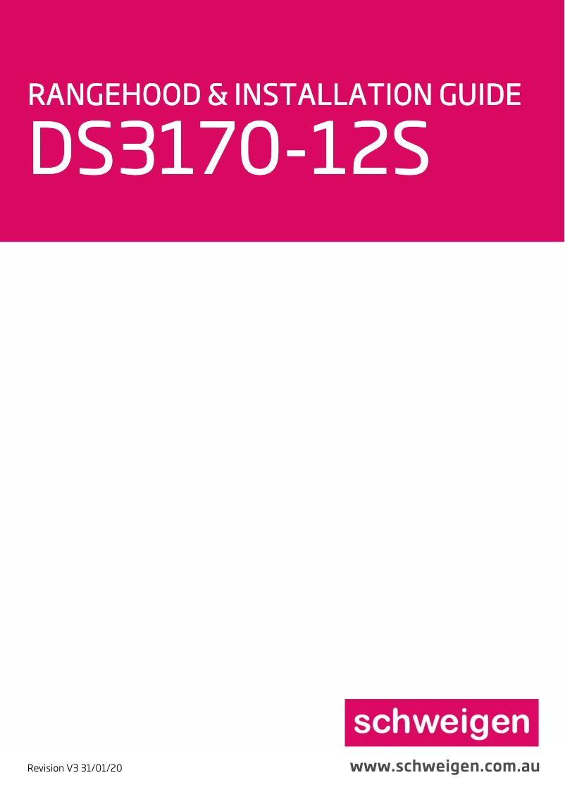 Page 1 de la notice Manuel utilisateur Schweigen DS3170-12S