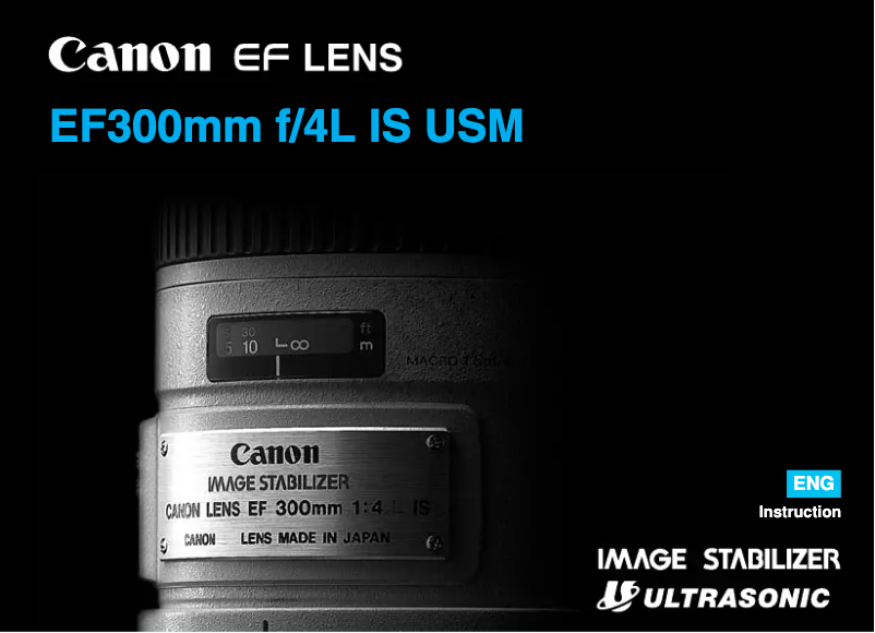 Image de la première page du manuel de l'appareil EF 300mm f/4.0L IS USM