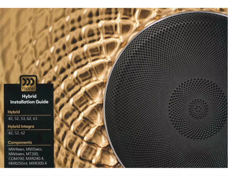 Page n°1 - Manuel utilisateur Morel Hybrid MW6 MKII