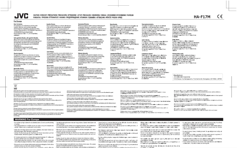 Página 1 del manual Manual de usuario JVC HA-F17M
