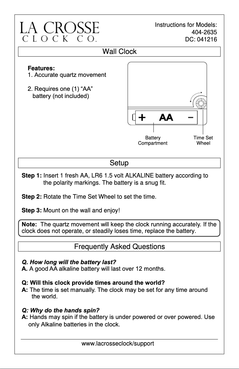 Image de la première page du manuel de l'appareil 404-2625S