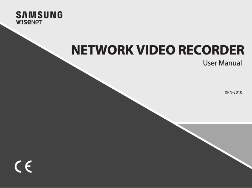 Page 1 de la notice Manuel utilisateur Wisenet XRN-3010