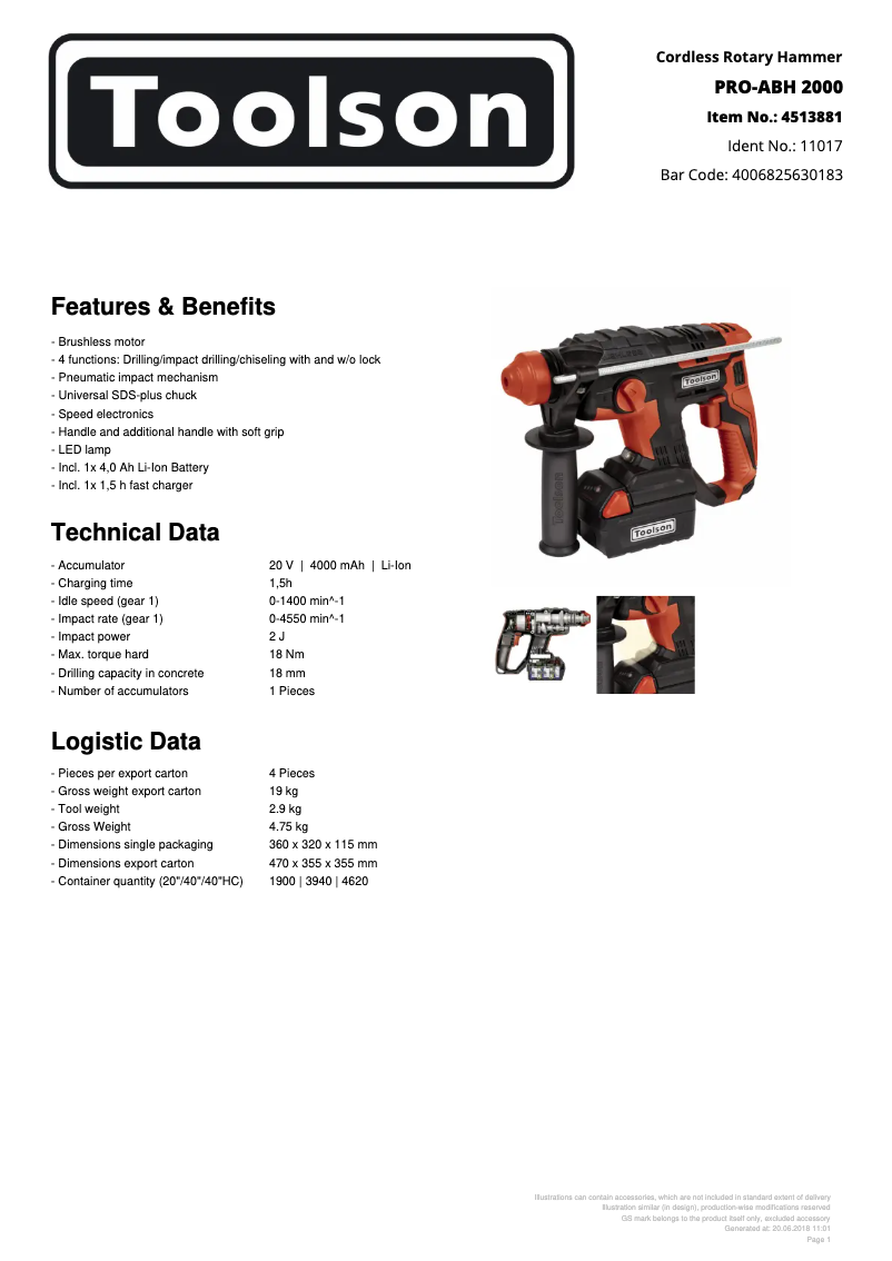 Image de la première page du manuel de l'appareil PRO-ABH 2000