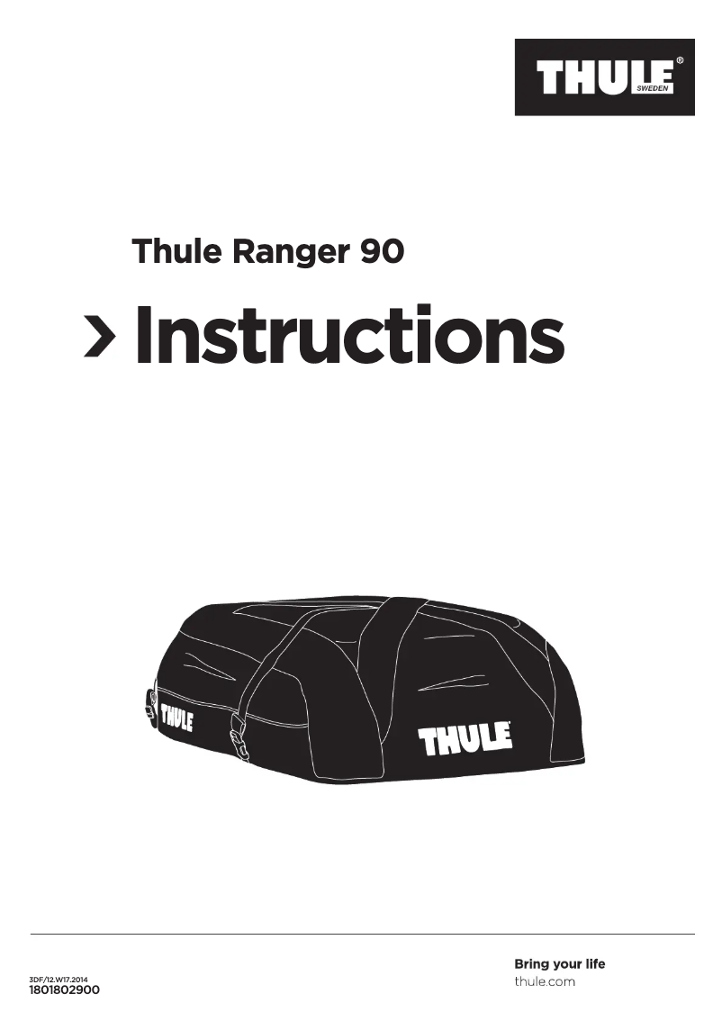 Page 1 de la notice Manuel utilisateur Thule Ranger 90
