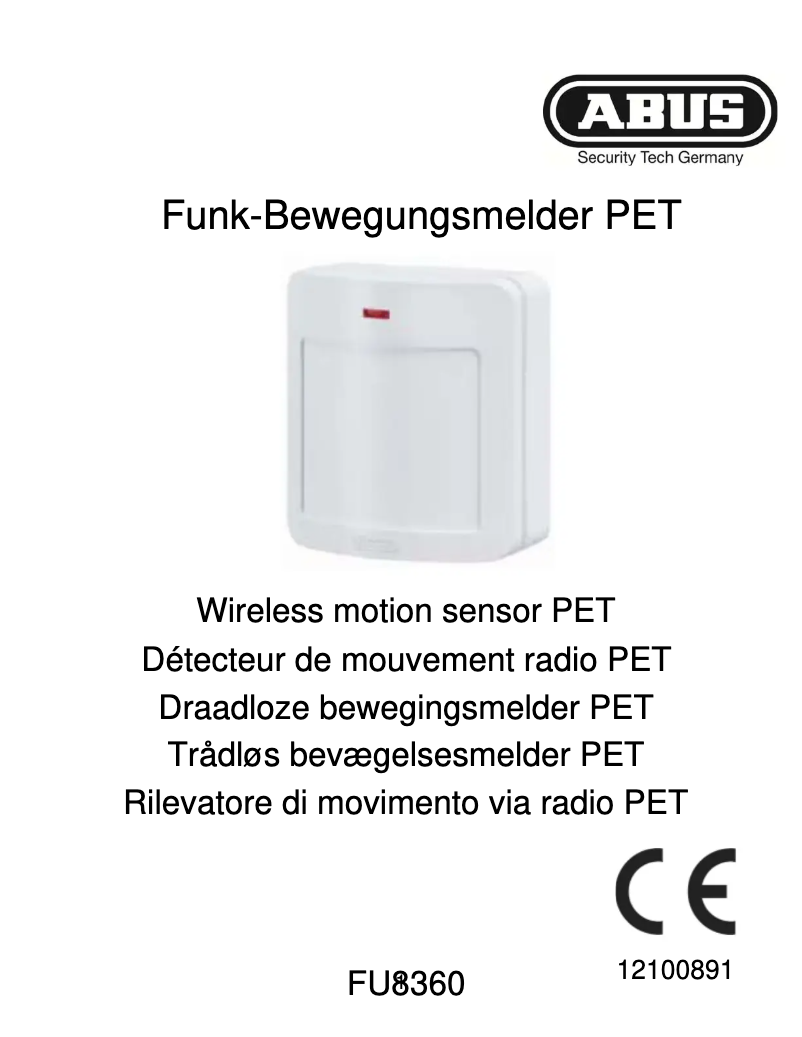 Page n°1 - Manuel utilisateur Abus FU8360