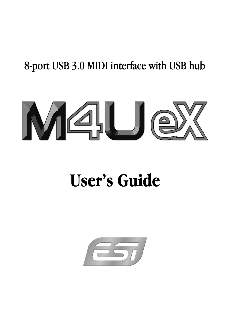 Page 1 de la notice Manuel utilisateur ESI M4U eX