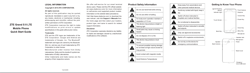 Page n°1 - Manuel utilisateur ZTE Grand S II