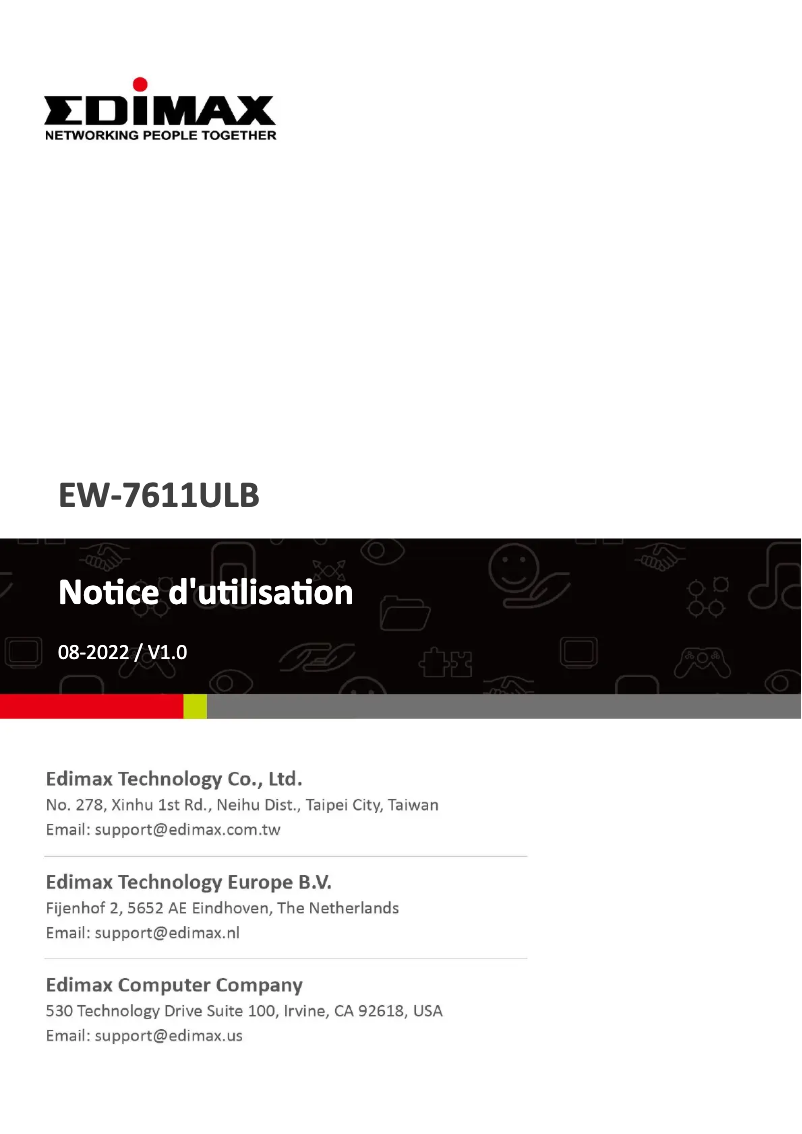 Image de la première page du manuel de l'appareil EW-7611ULB