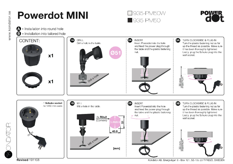 Image de la première page du manuel de l'appareil 935-PM50W