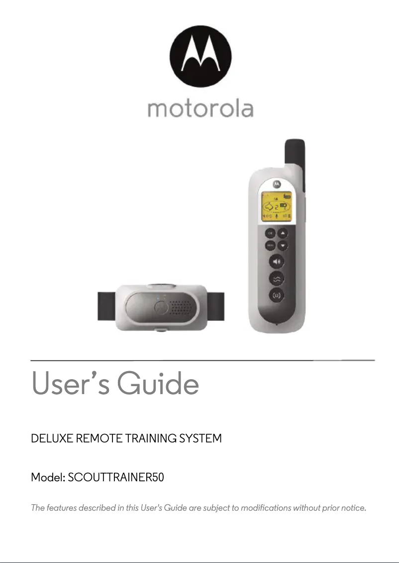 Page 1 de la notice Manuel utilisateur Motorola ScoutTrainer 50