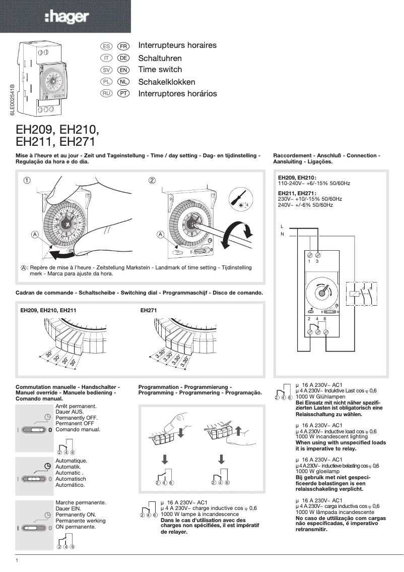 Image de la première page du manuel de l'appareil EH271