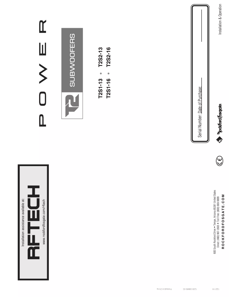 Image de la première page du manuel de l'appareil Power T2S1-16